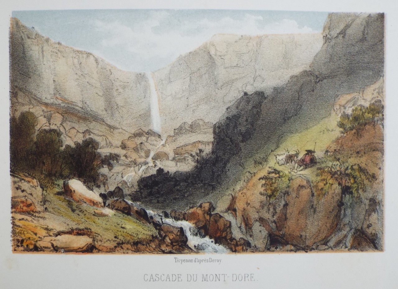 Lithograph - Cascade du Mont-Dore. - 