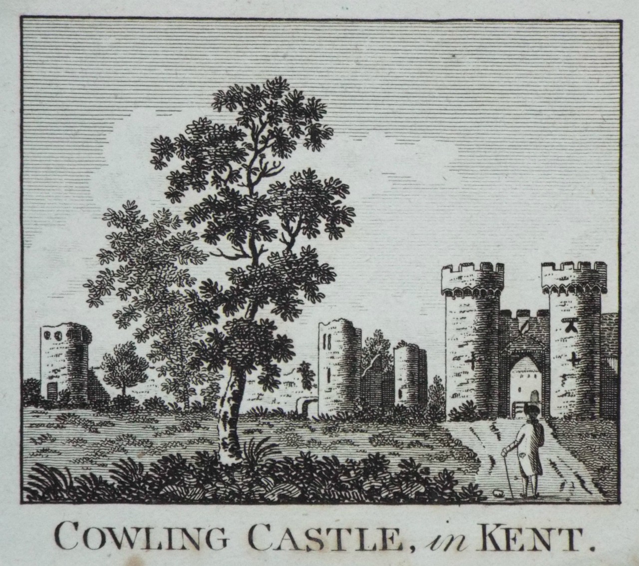 Print - Cowling Castle, in Kent.