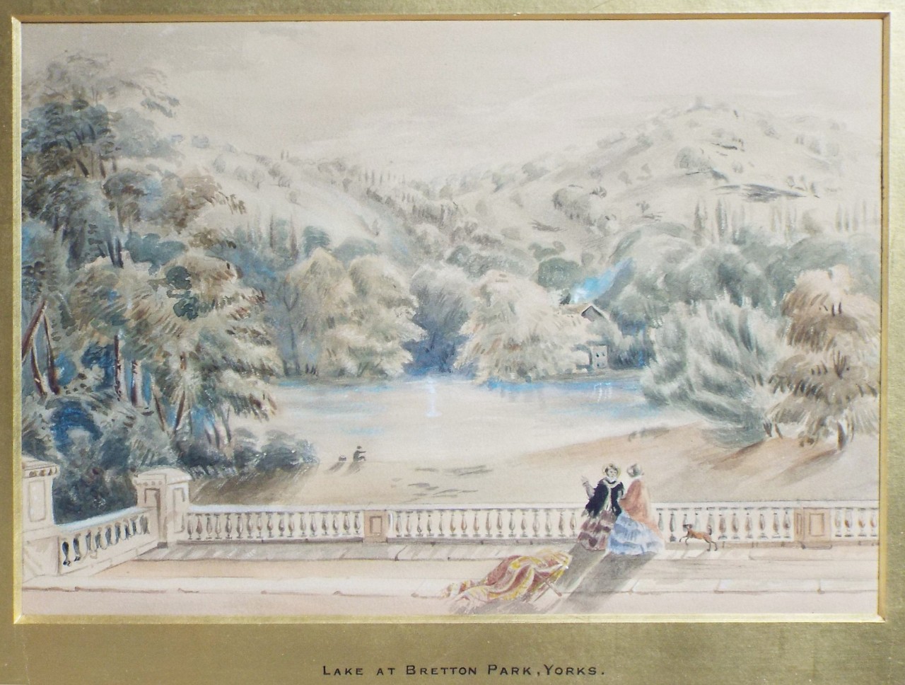 Watercolour - Lake at Bretton Park