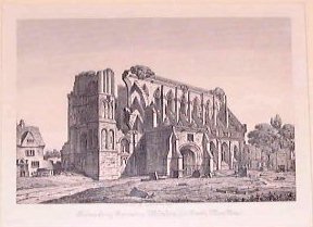 Print - Malmesbury Monastery, Wiltshire 1815 South West View - Coney