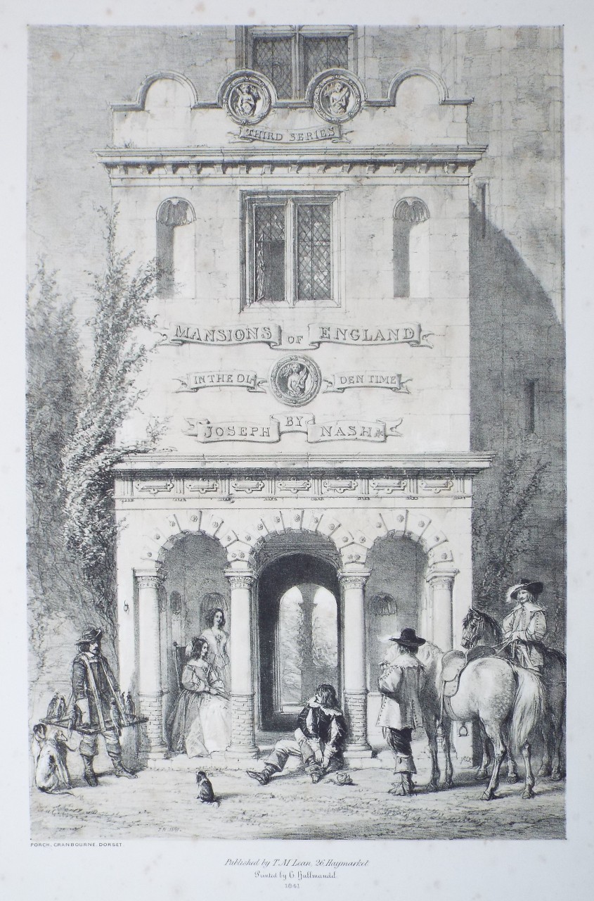 Lithograph - Porch, Cranbourne, Dorset. - Nash