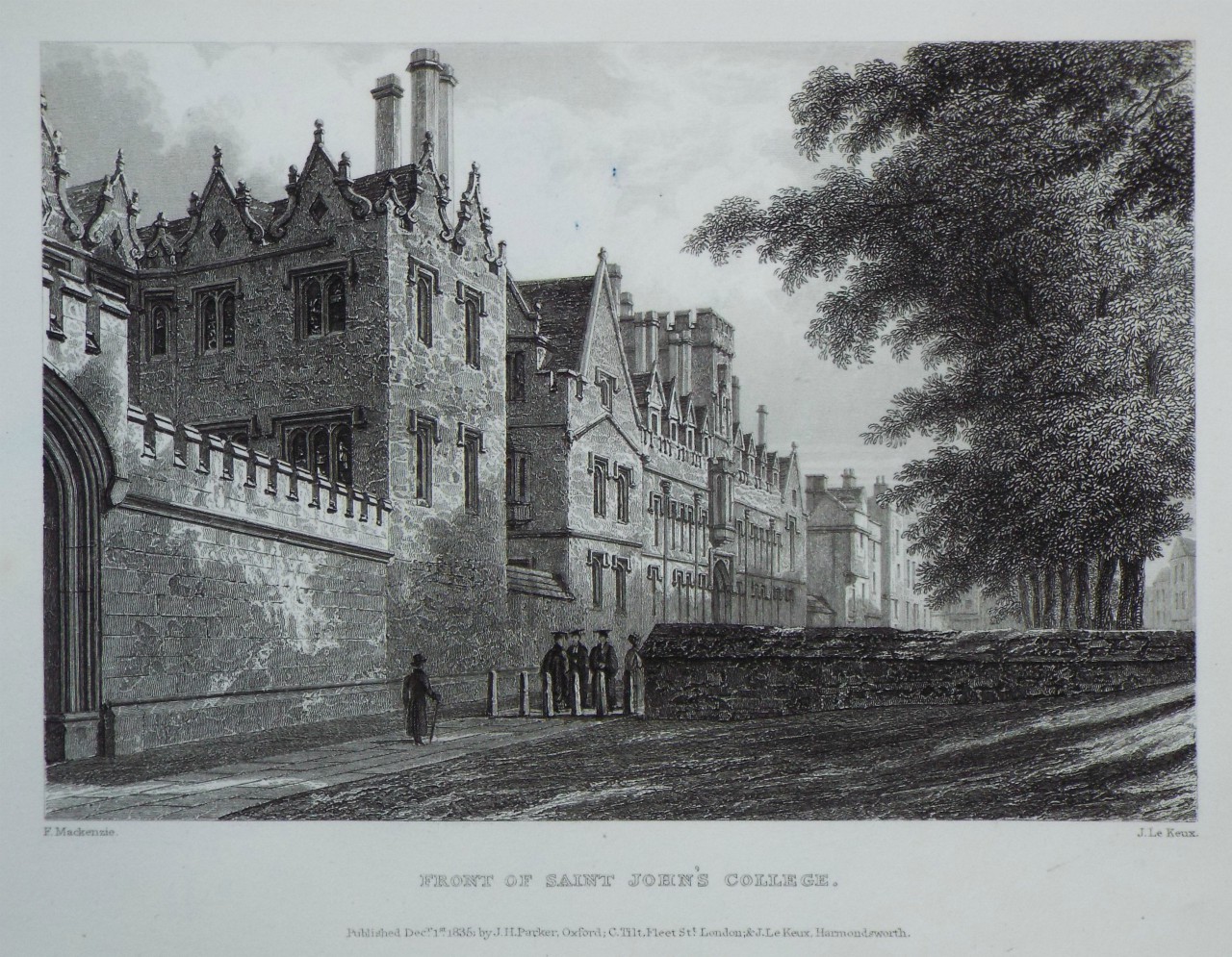 Print - Front of Saint John's College. - Le