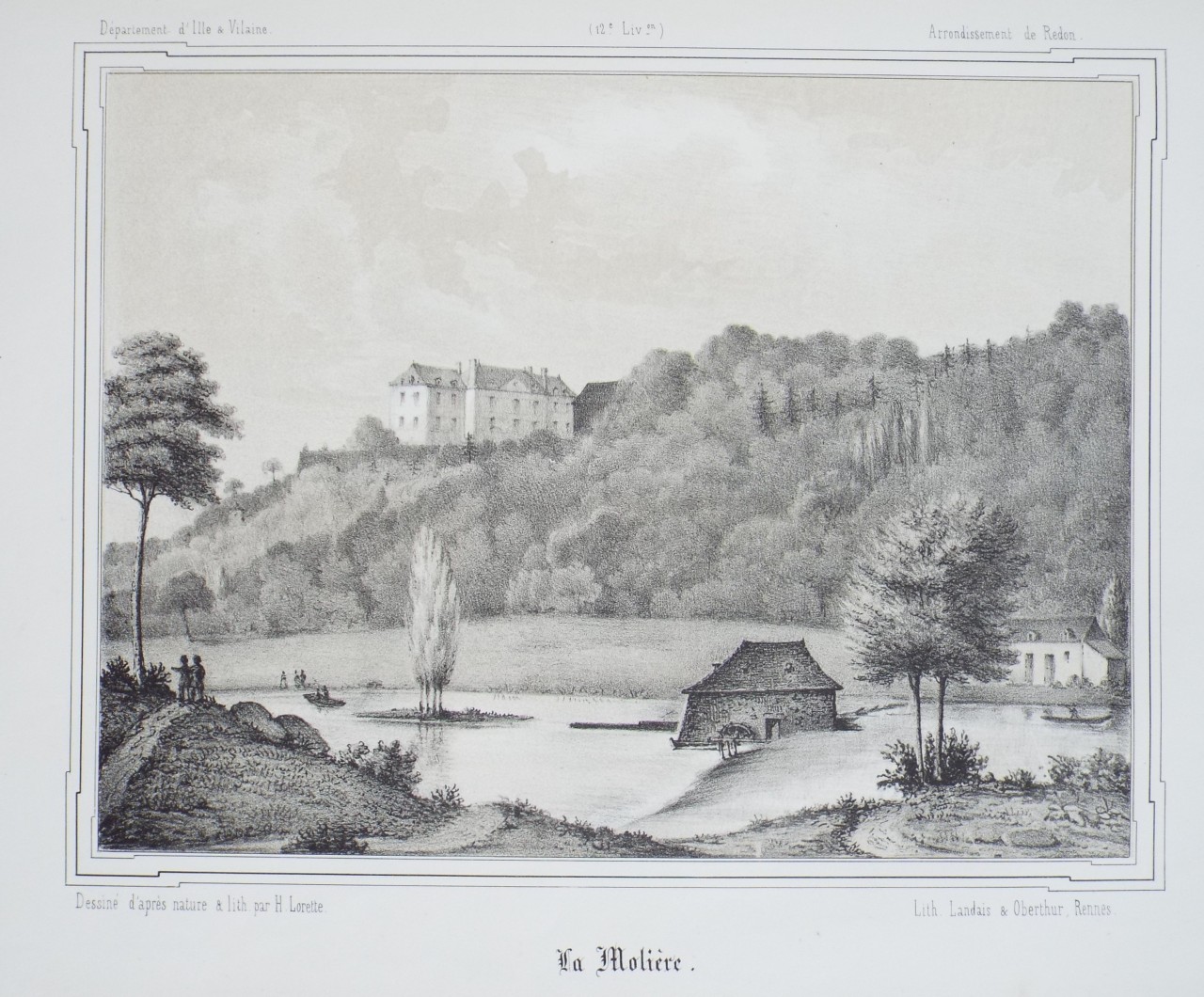 Lithograph - La Moliere. - Lorette