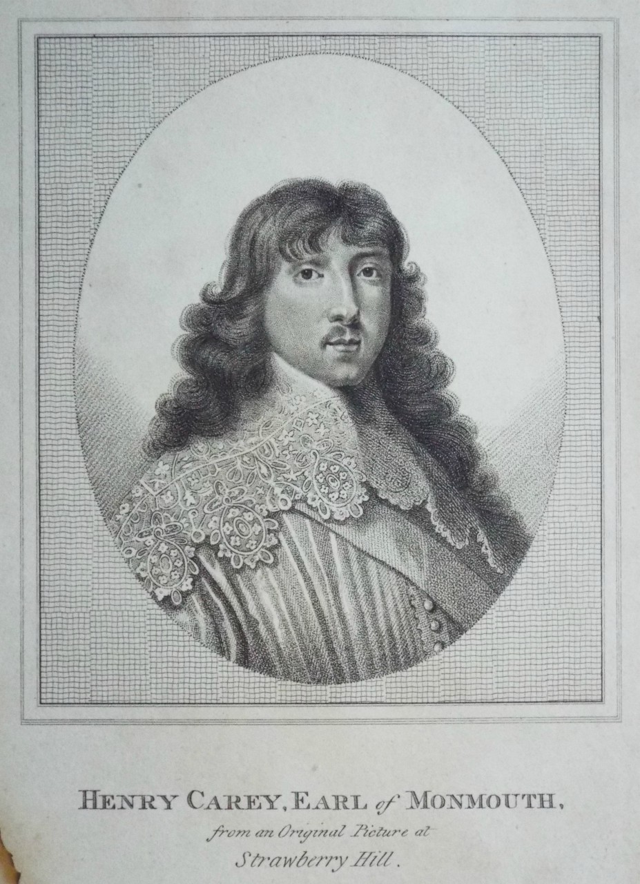 Print - Henry Carey, Earl of Monmouth, from an Original Picture at Strawberry Hill.