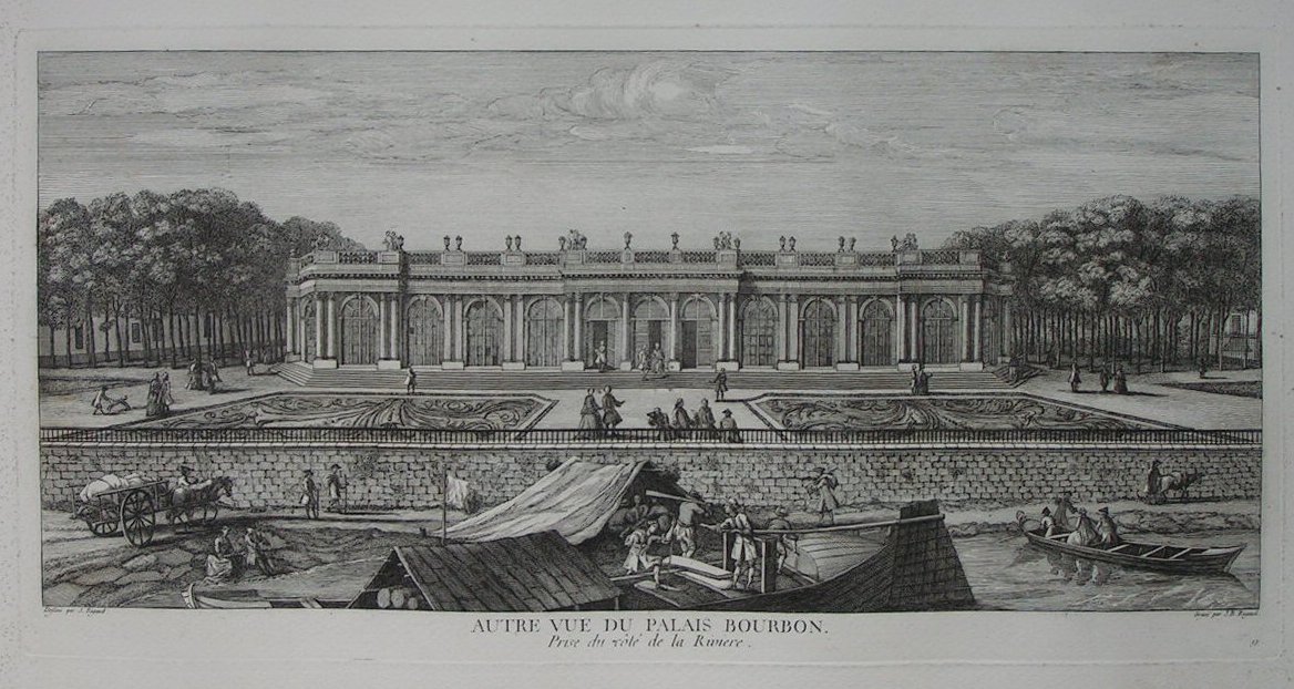 Print - Autre vue du Palais Bourbon prise du cote de la Riviere - Rigaud