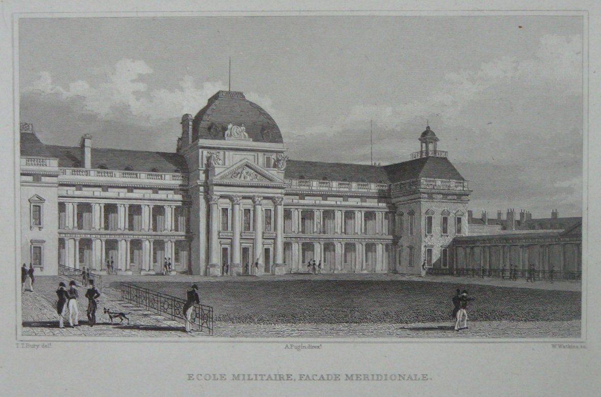 Print - Ecole Militaire, Facade Meridionale. - Watkins