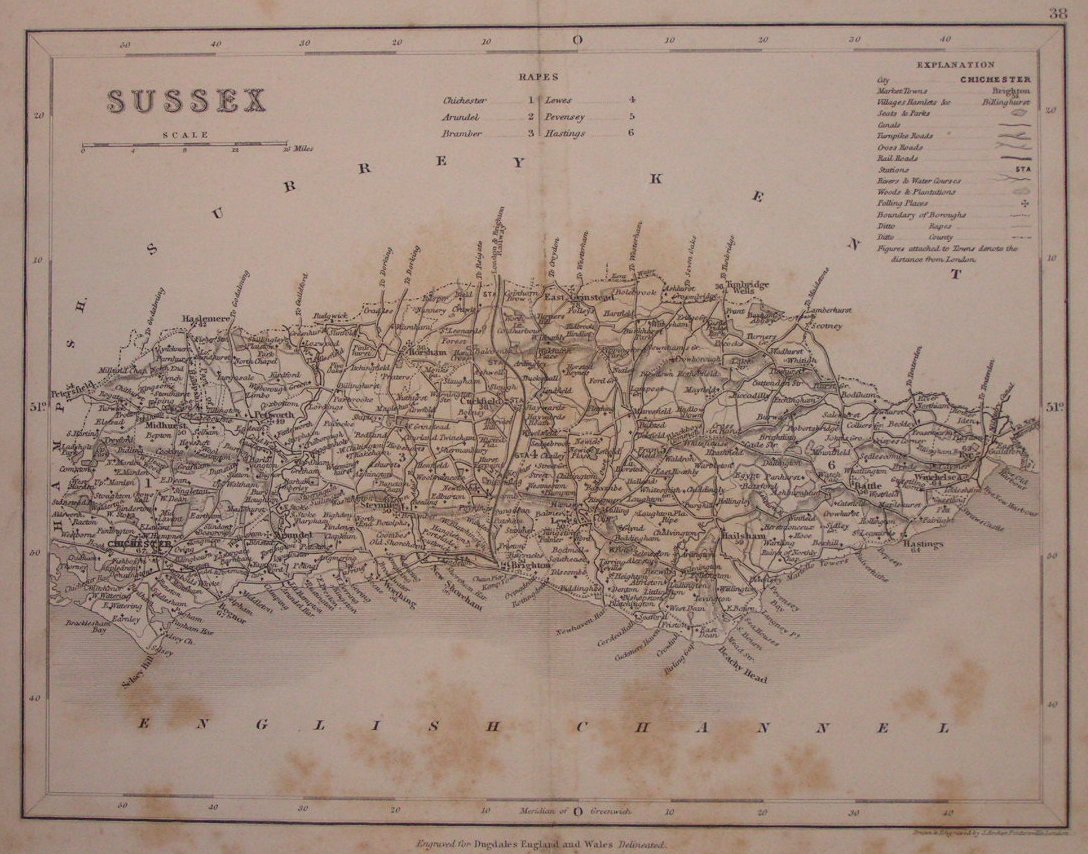 Map of Sussex - Archer