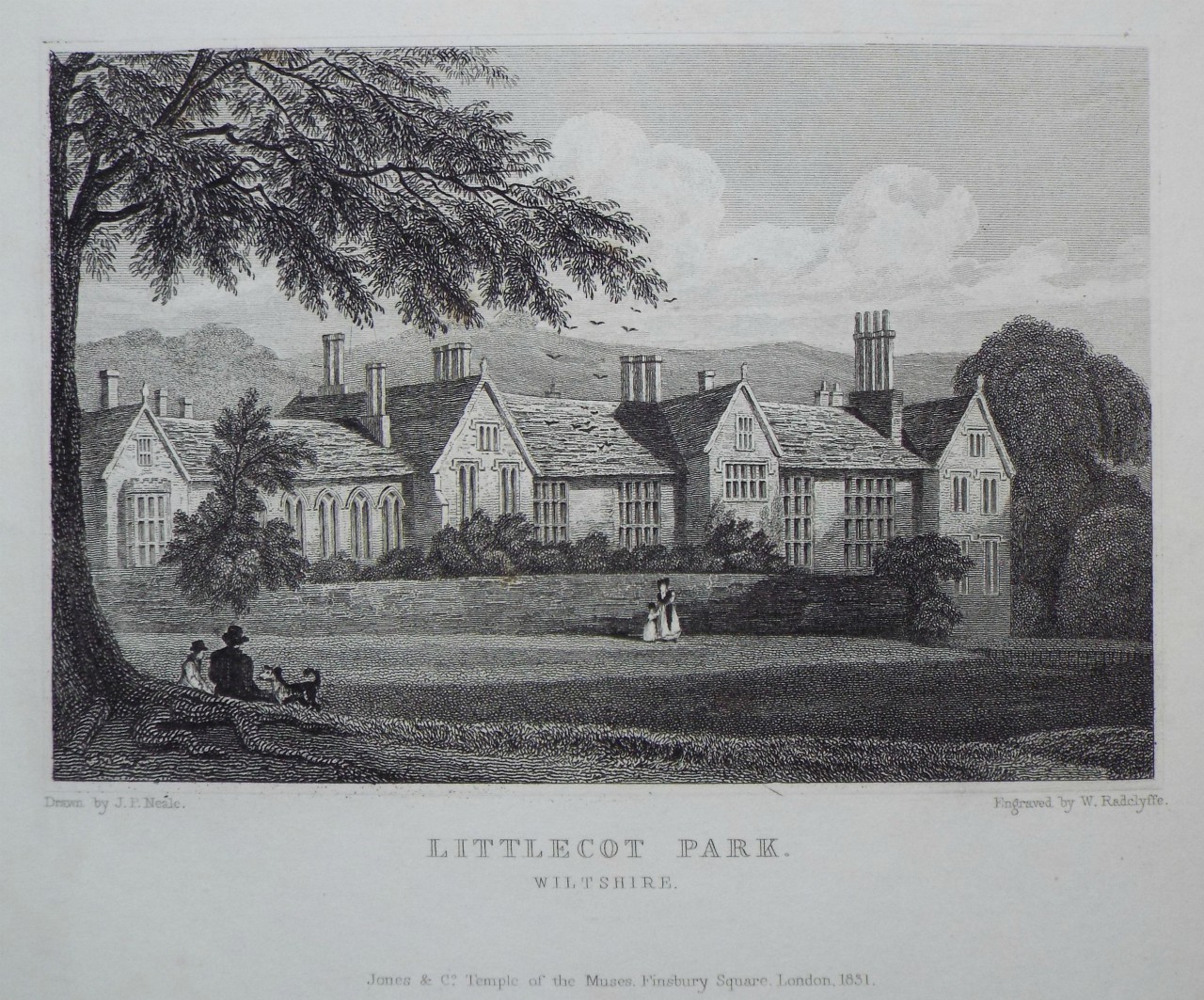 Print - Littlecote Park, Wiltshire. - Radclyffe