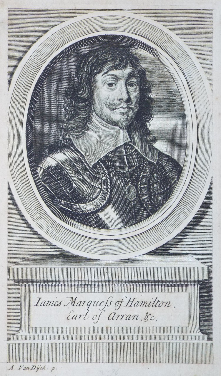Print - James Marquess of Hamilton, Earl of Arran, &c.