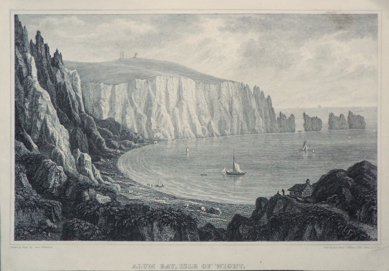 Print - Alum Bay, Isle of Wight. - Brannon