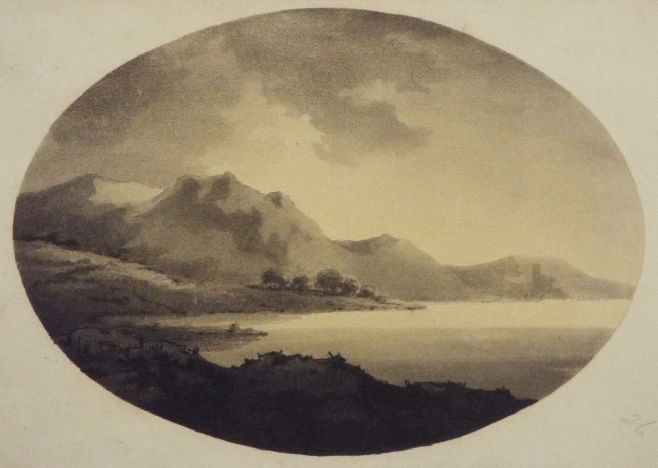 Aquatint - View on Lake Loung  - Gilpin