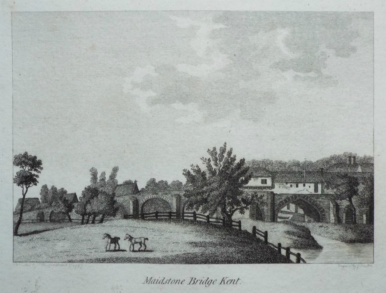 Print - Maidstone Bridge Kent. - Newton