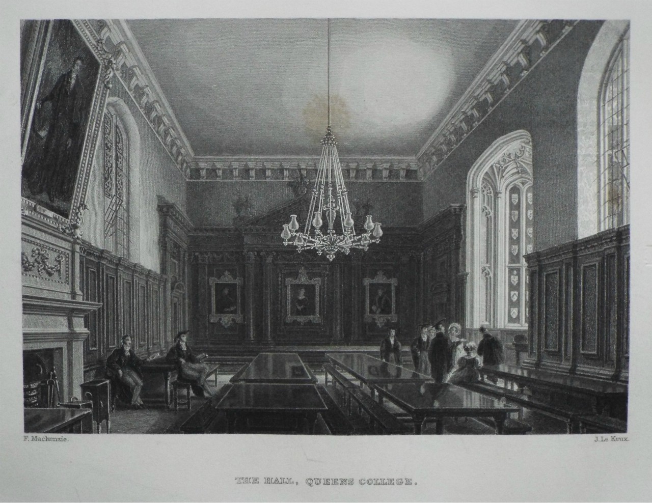 Print - The Hall, Queens College. - Le