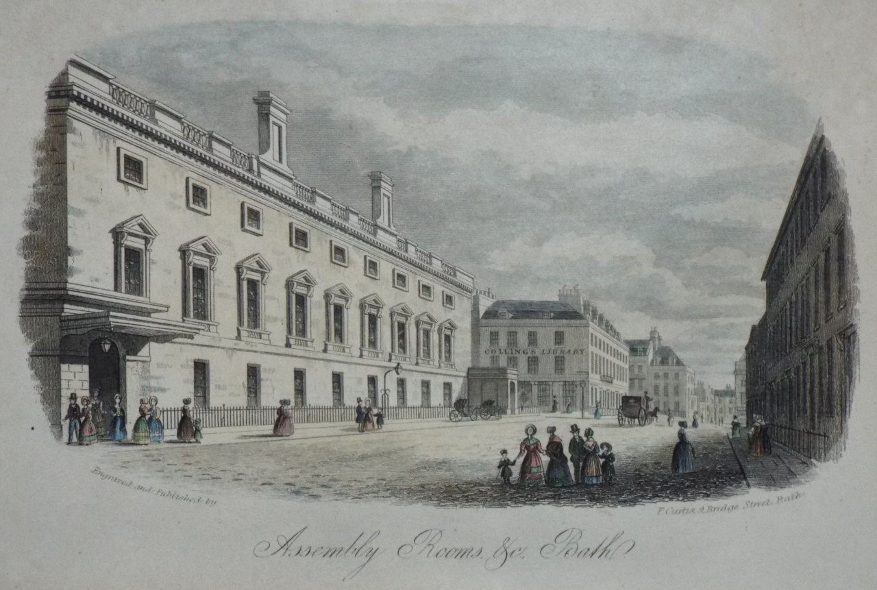 Steel Vignette - Assembly Rooms, &c., Bath. - Curtis