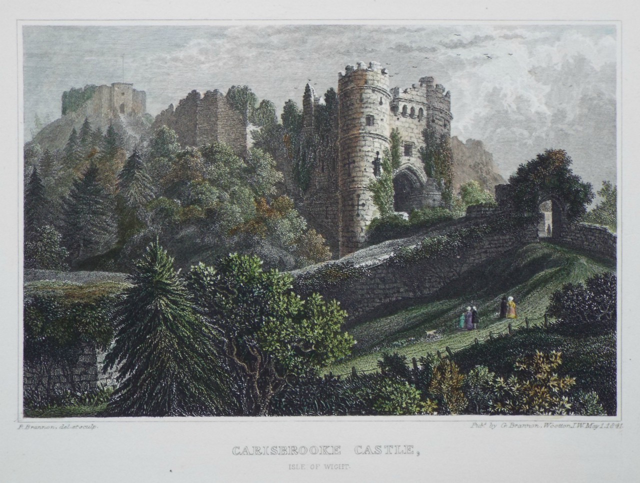 Print - Carisbrooke Castle, Isle of Wight. - Brannon
