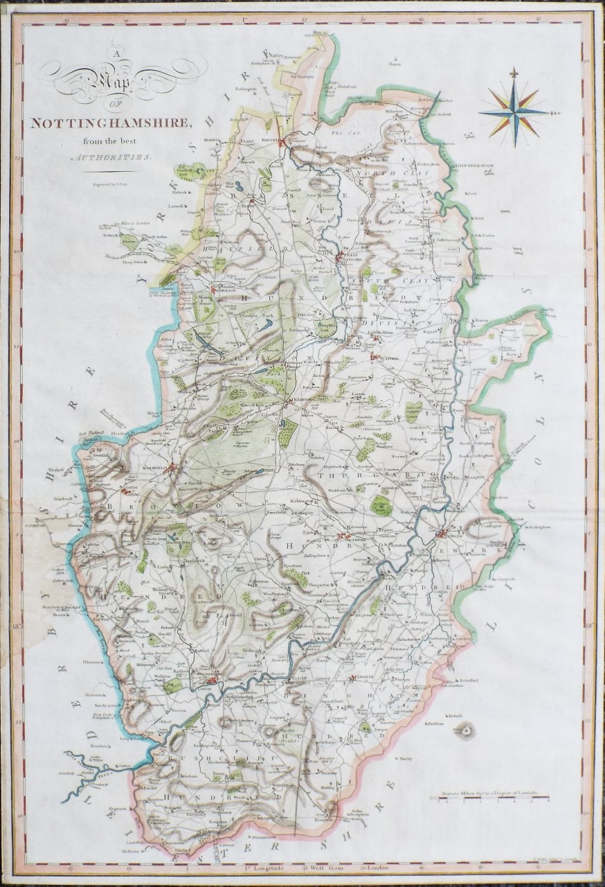 Map of Nottinghamshire