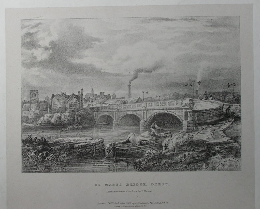 Print - St.Mary's Bridge, Derby. - Maisey