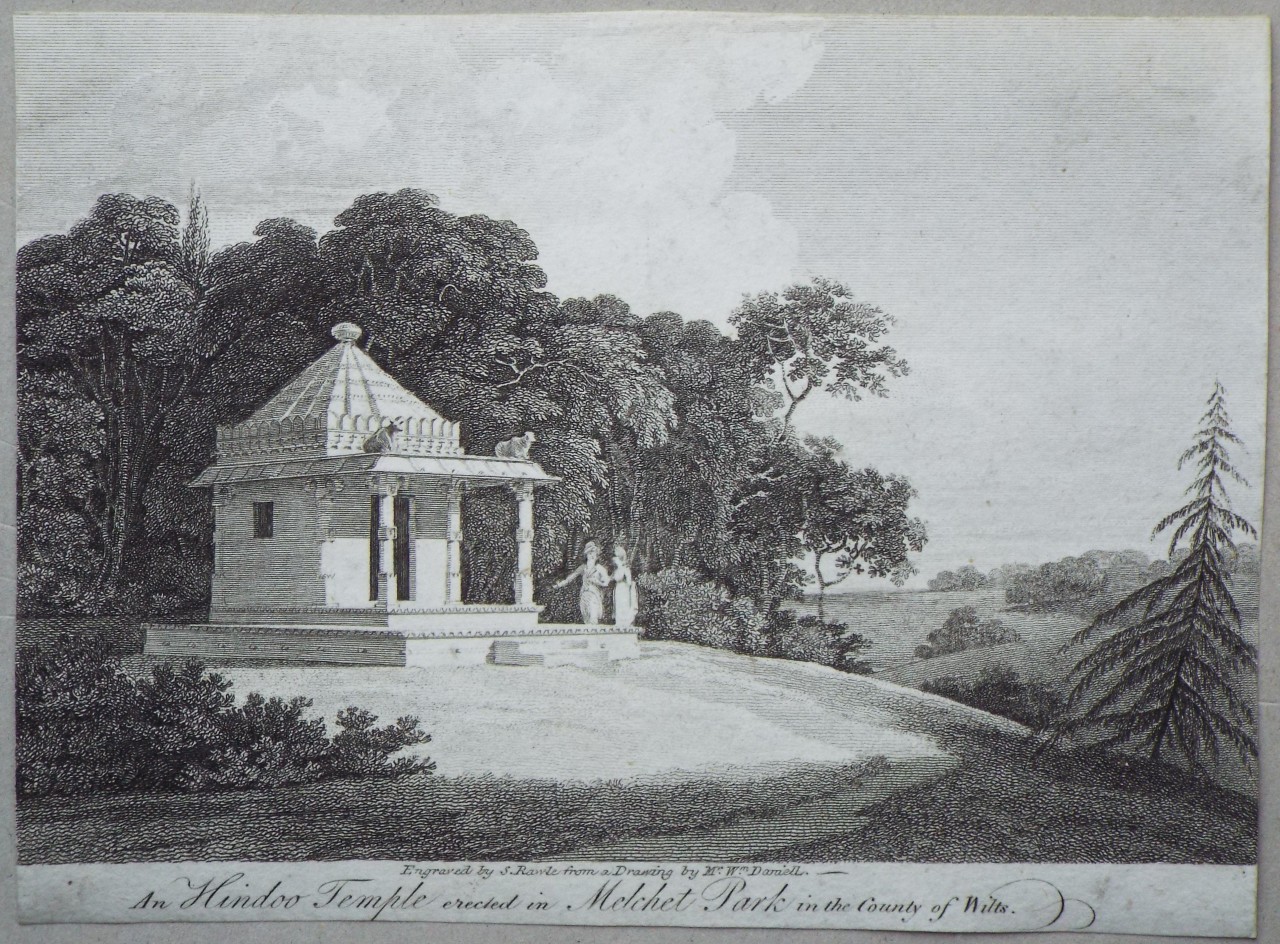 Print - An Hindoo Temple erected in Melchet Park in the County of Wilts - Rowle