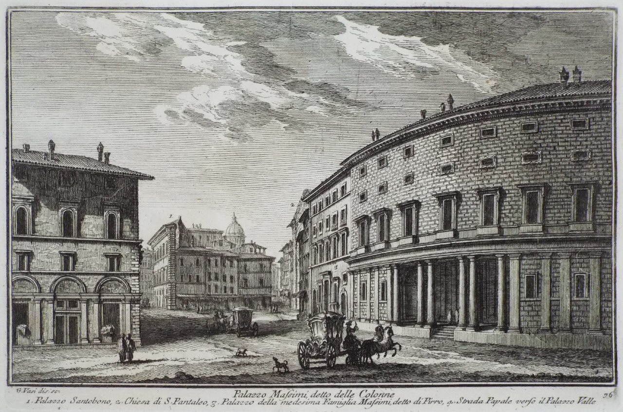 Print - Palazzo Massimi, detto delle Colonne. - 