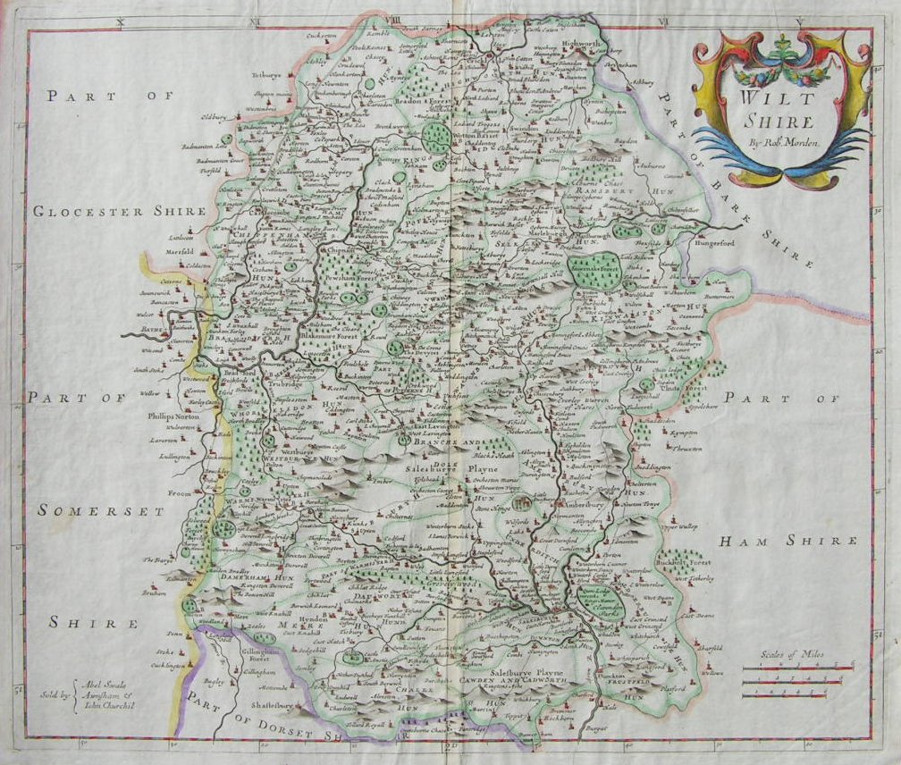 Map of Wiltshire - Morden