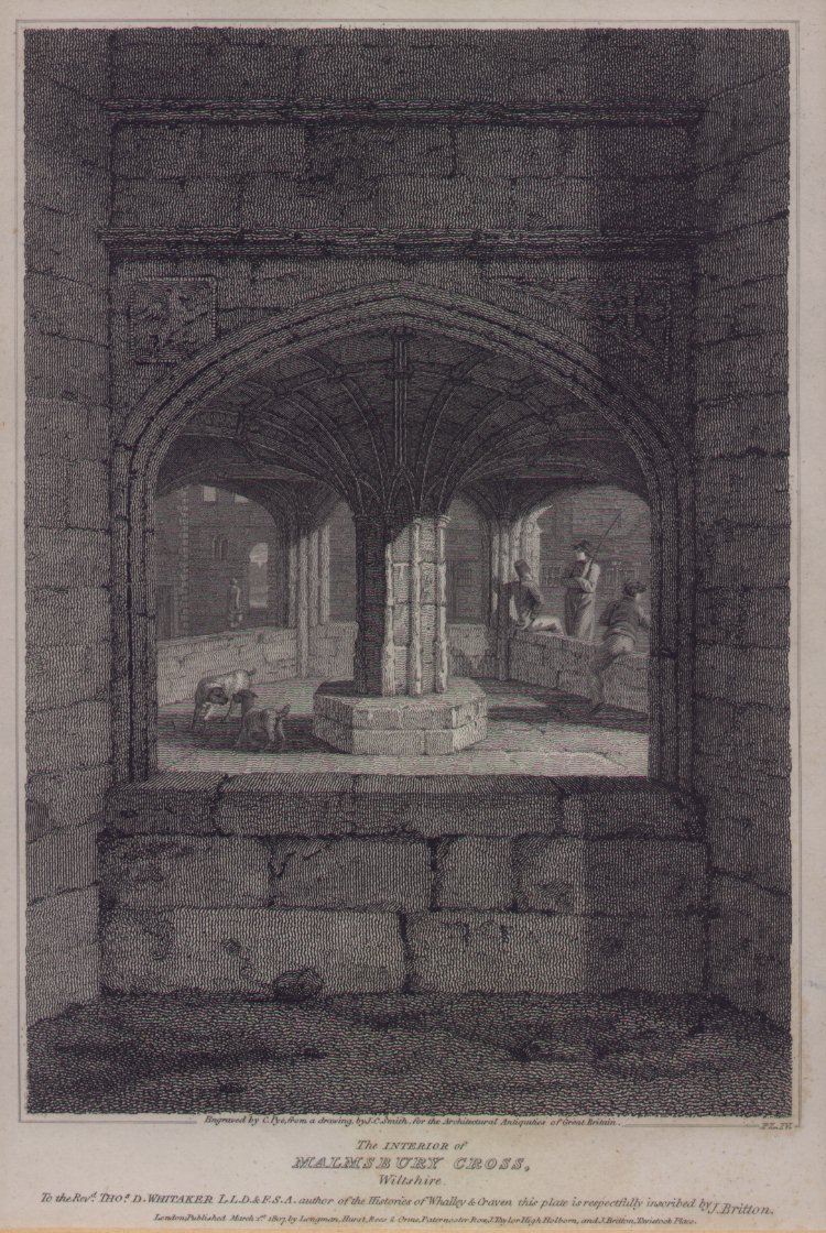 Print - The Interior of Malmsbury Cross, Wiltshire - Pye