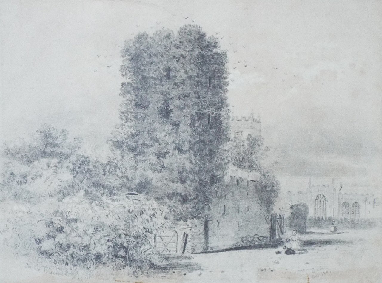 Pencil sketch - The Old Bishop's Tower, Paignton.