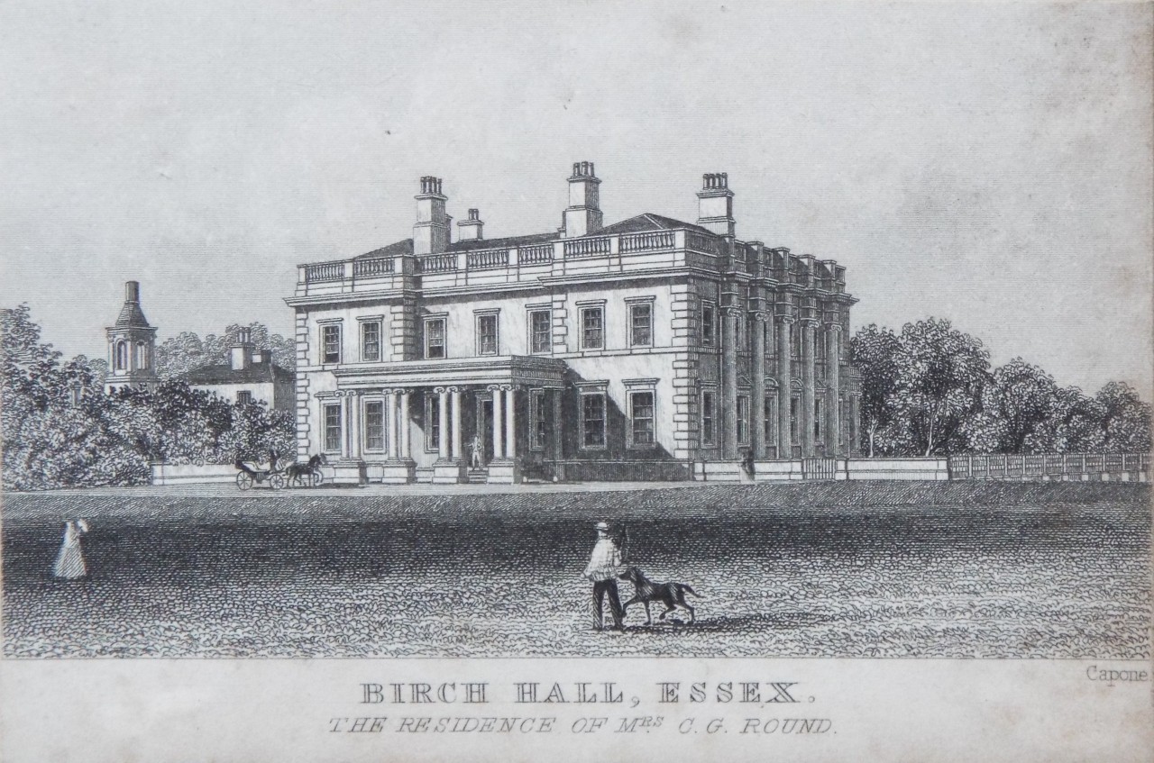 Print - Birch Hall, Essex. The Residence of Mrs. C. G. Round. - 