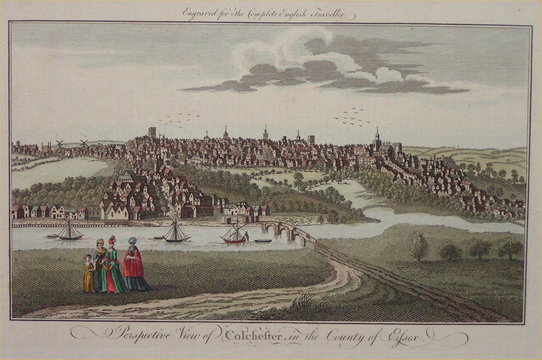 Print - Perspective View of Colchester in the County of Essex