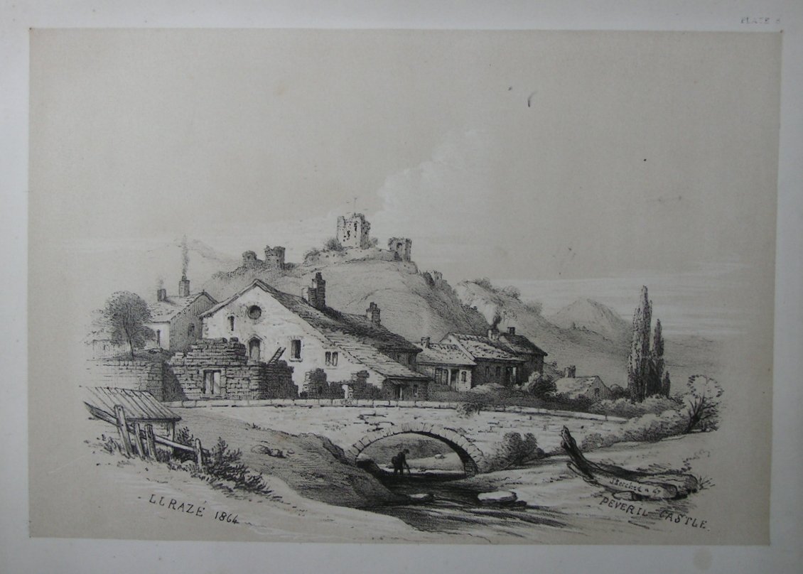 Lithograph - Peveril Castle Plate 8