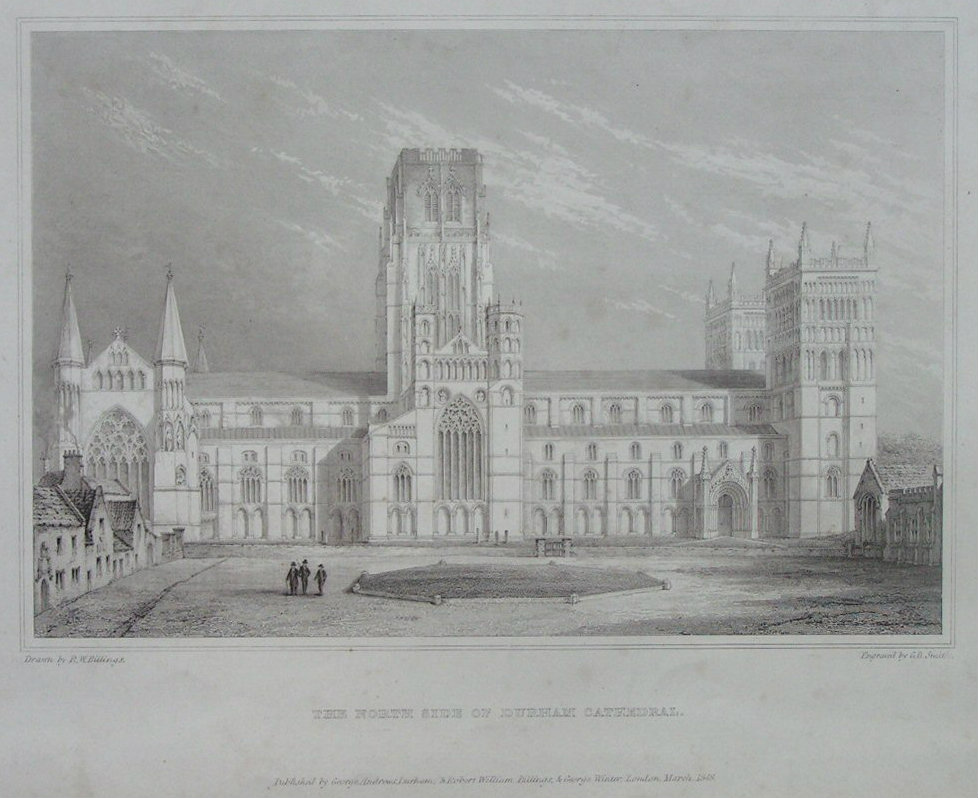 Print - The North Side of Durham Cathedral - Smith