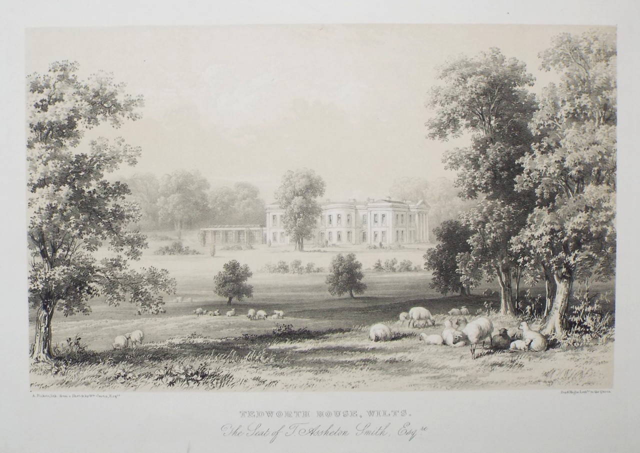 Lithograph - Tedworth House, Wilts. The Seat of T. Assheton Smith, Esqre. - Picken