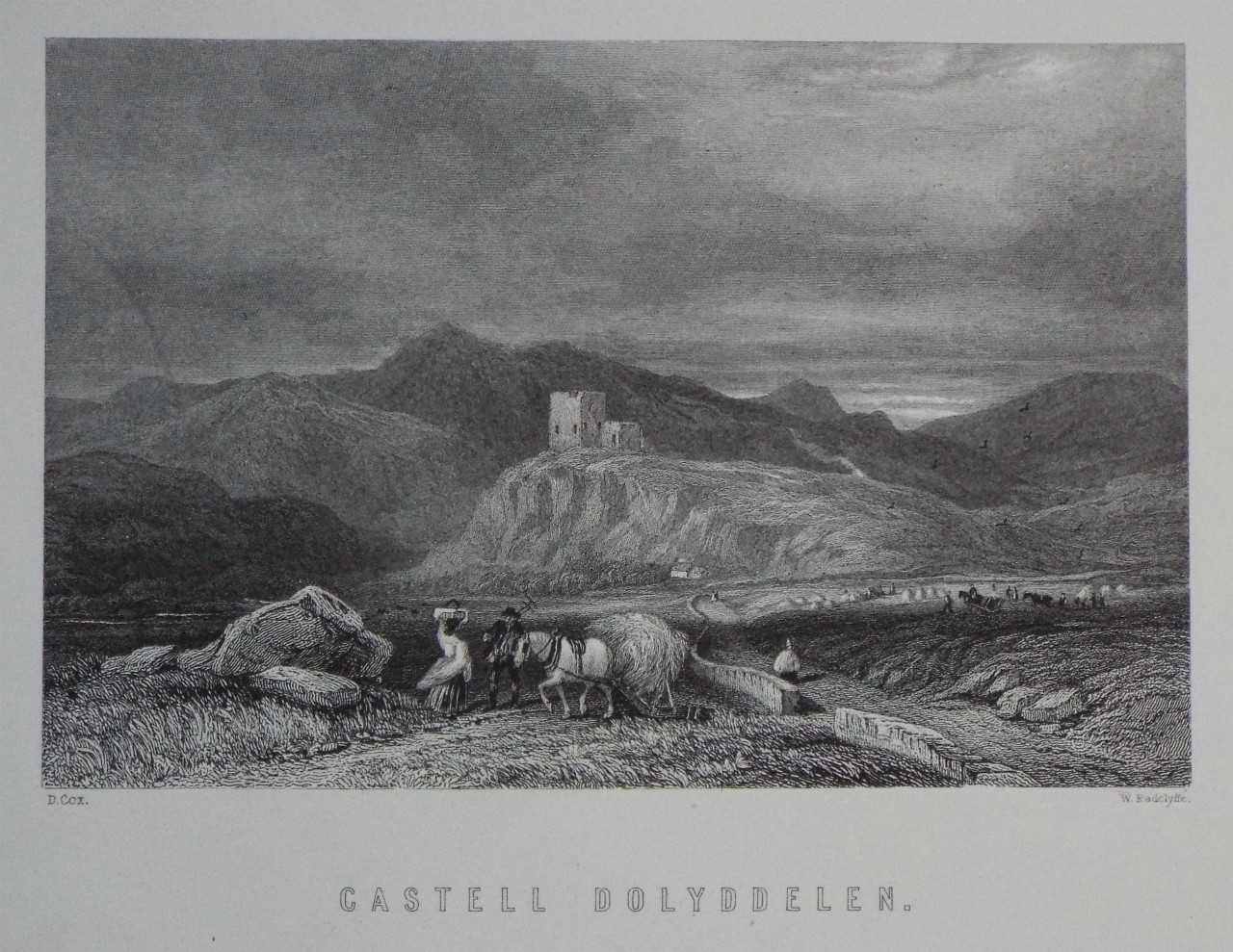 Print - Castell Dolyddelen. - Radclyffe