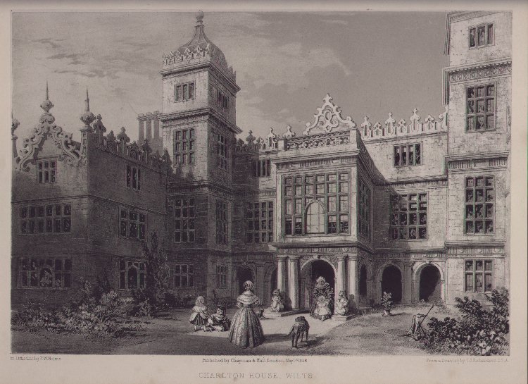 Lithograph - Charlton House, Wilts - Hulme