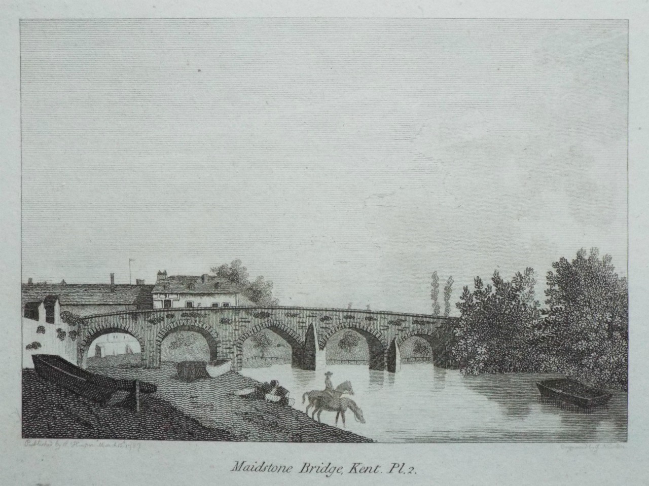 Print - Maidstone Bridge Kent. Pl.2. - Newton