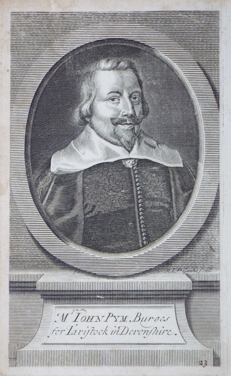 Print - Mr. John Pym, Burges for Tavistock in Devonshire. - Van