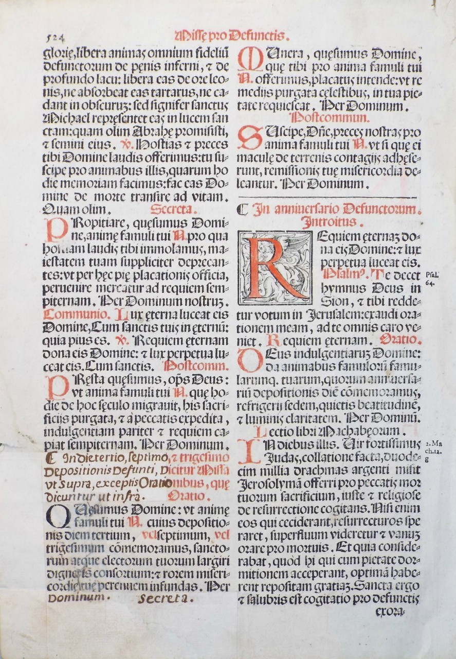 Wood - Page from a Roman Missal