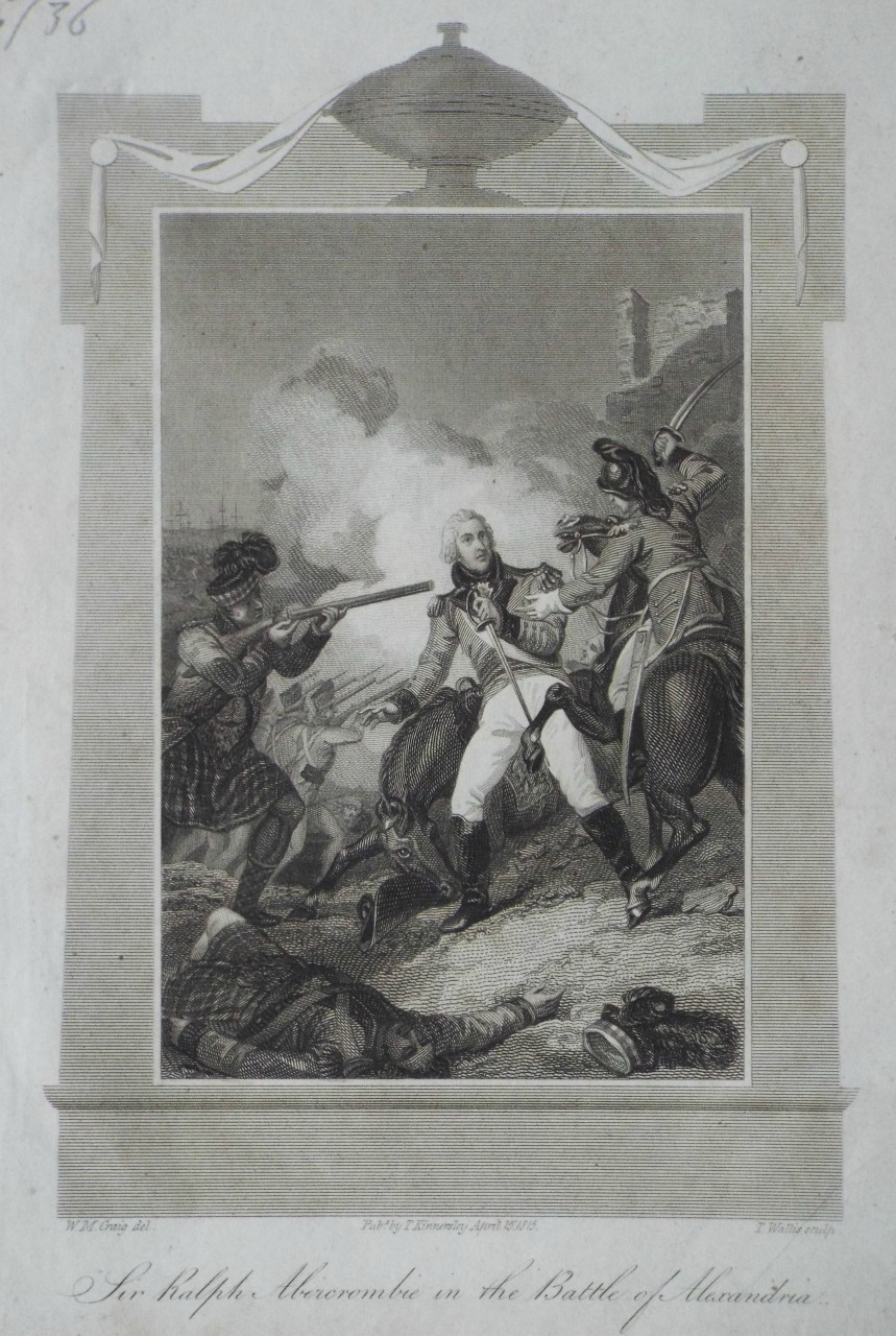 Print - Sir Ralph Abercrombie in the Battle of Alexandria.