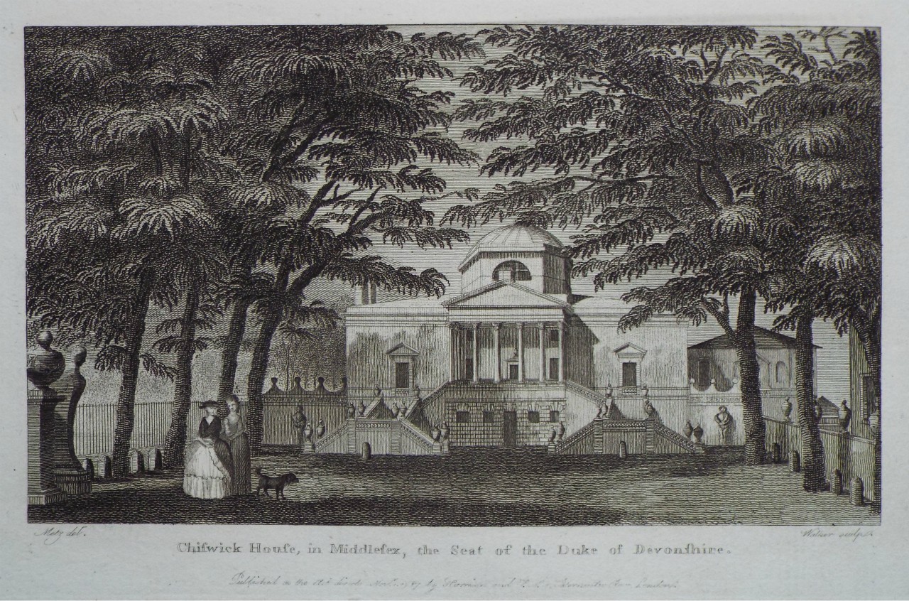 Print - Chiswick House, in Middlesex, the Seat of the Duke of Devonshire. - 