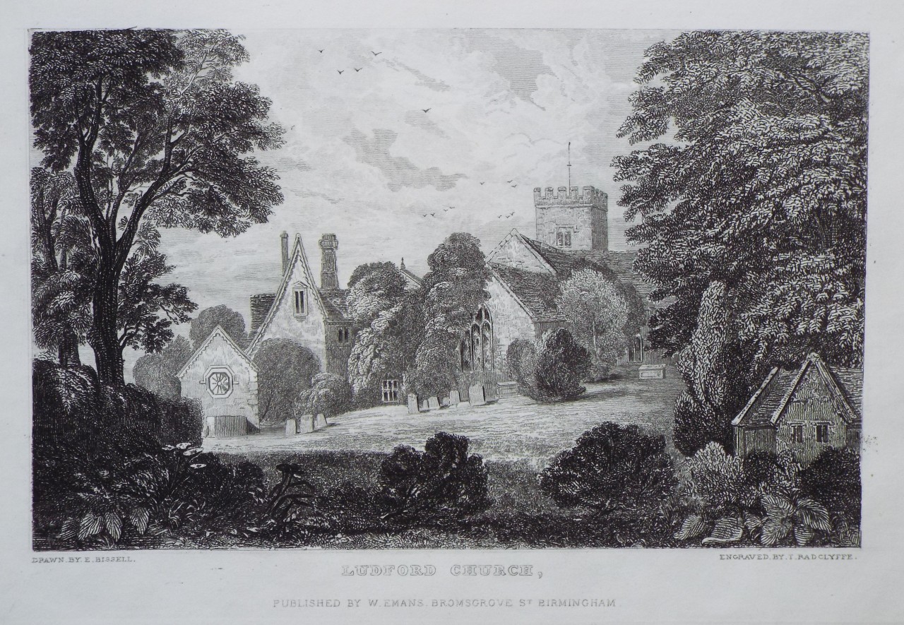 Print - Ludford Church. - Radclyffe