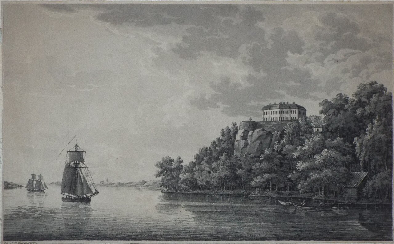 Aquatint - Horningsholm. Fran S. W. Sidan / Du Cote du S. O. - Thersner