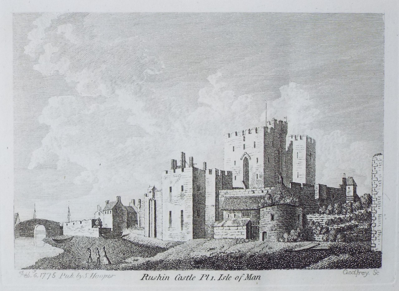 Print - Rushin Castle Pl 1. Isle of Man - 