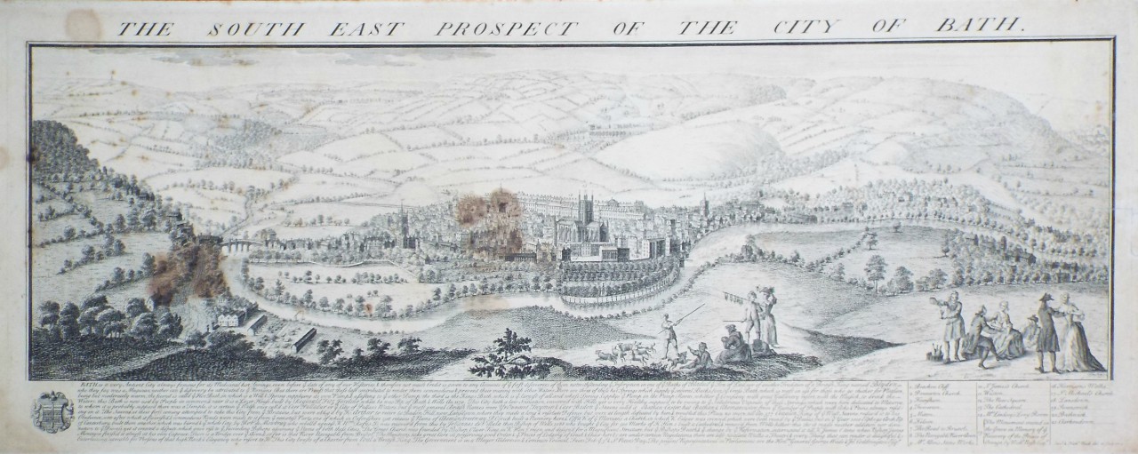 Print - The South East Prospect of the City of Bath. - Buck