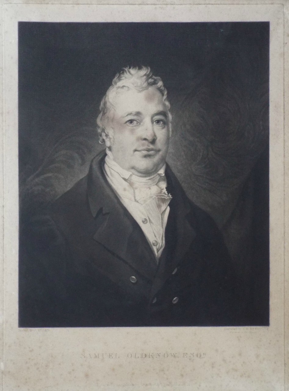 Mezzotint - Samuel Oldknow Esqr. - Reynolds