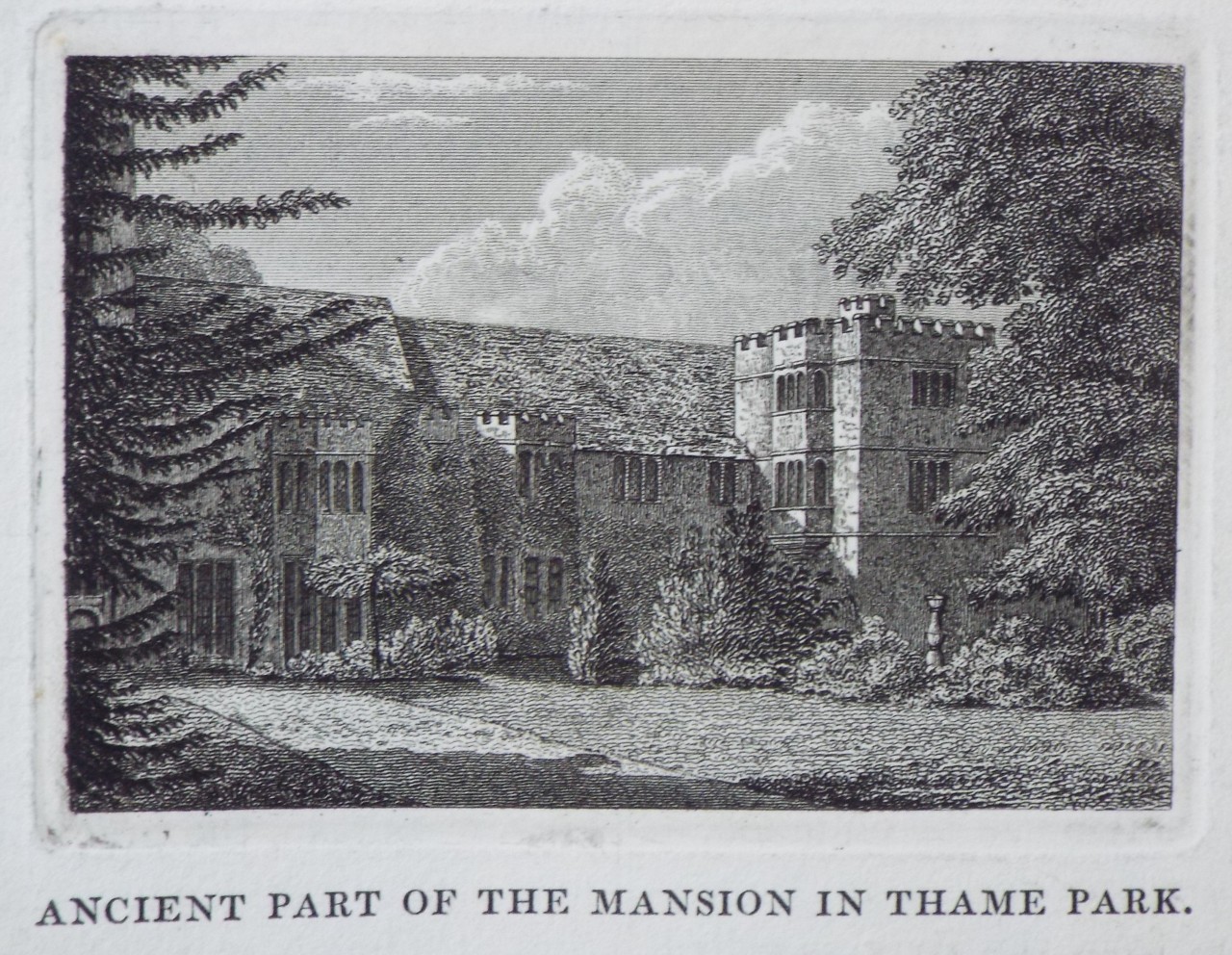 Print - Ancient part of the Mansion in Thame Park.