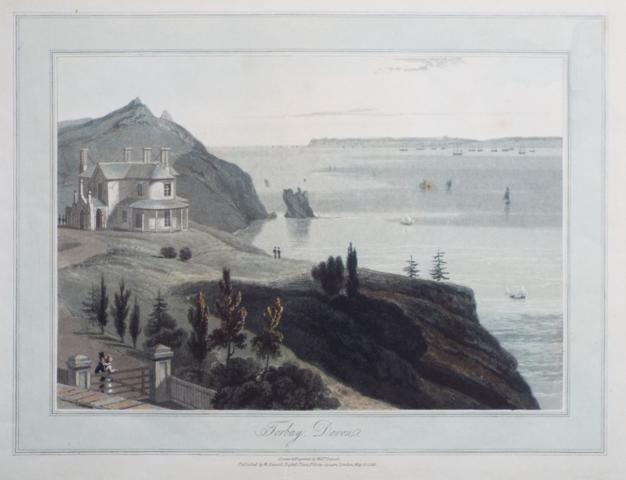 Aquatint - Torbay, Devon. - Daniell