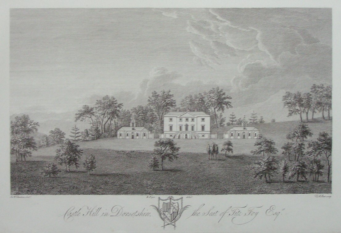 Print - Castle Hill in Dorsetshire the seat of Fitz Foy esq. - Picot