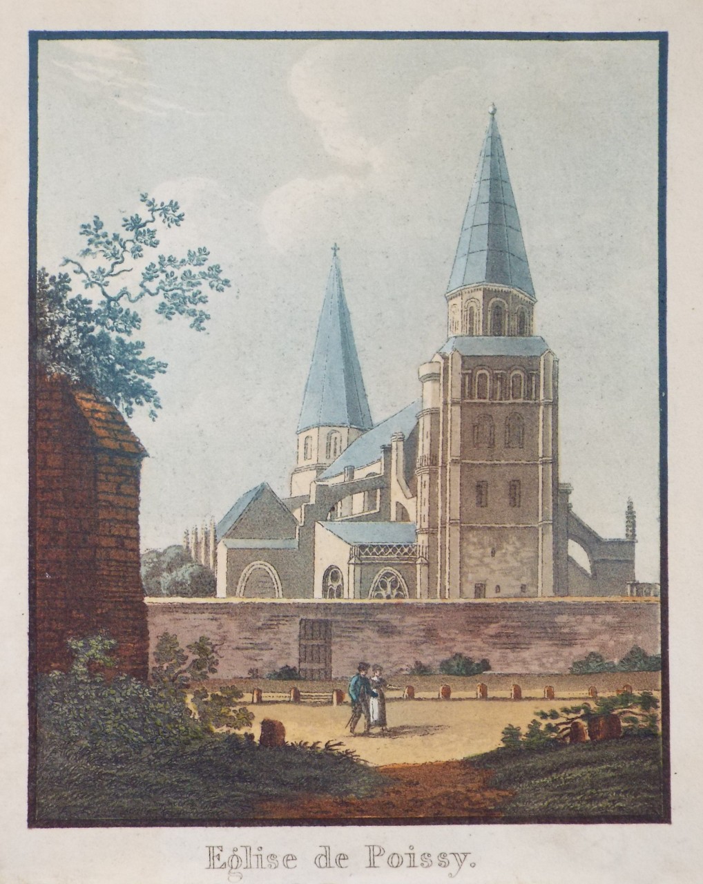 Aquatint - Eglise de Poissy.