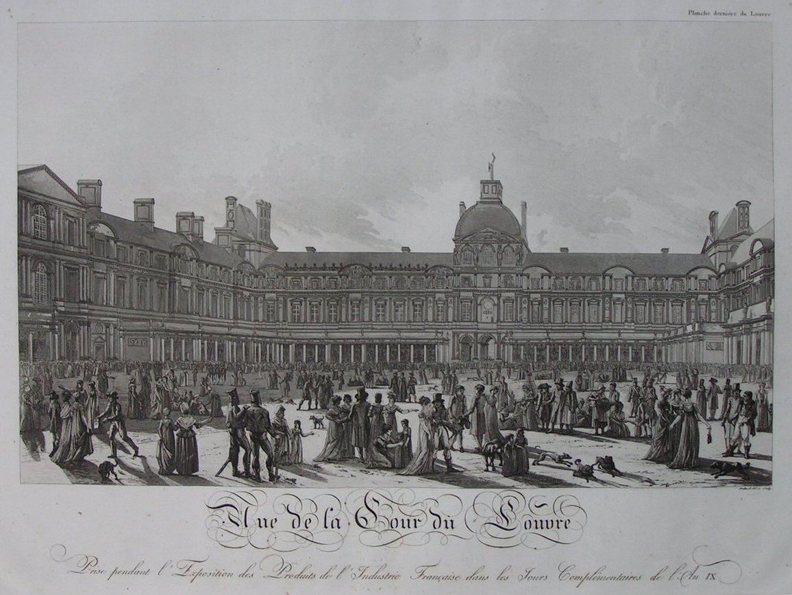 Print - Vue de la Cour du Louvre - 