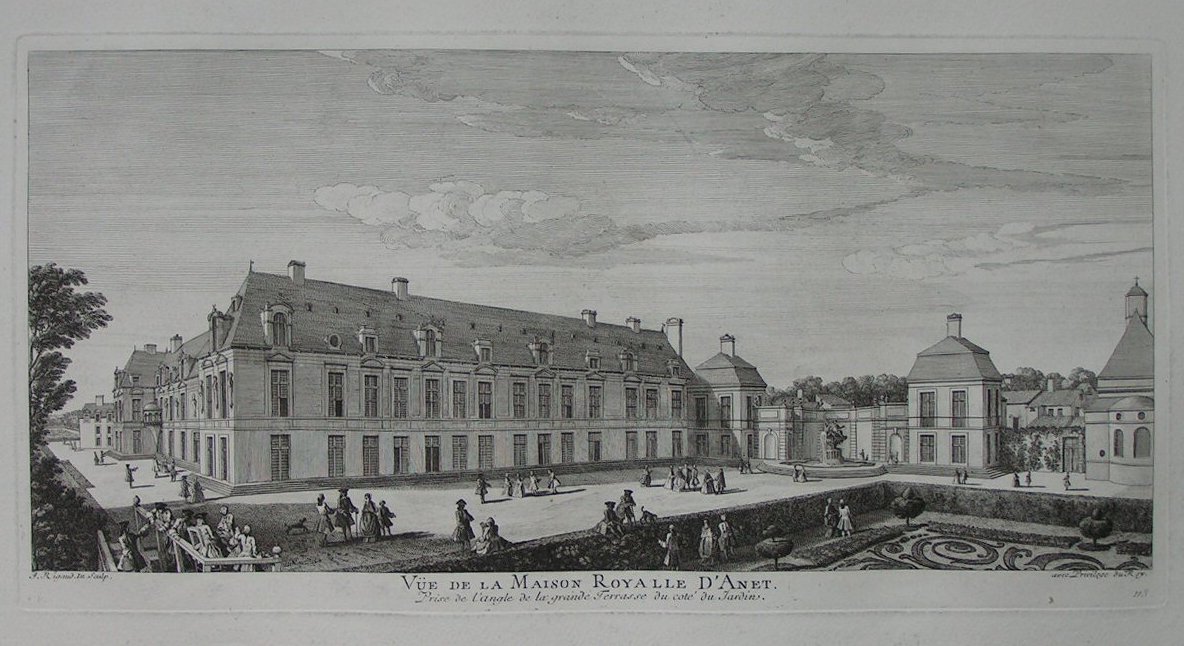 Print - Vue de la Maison Royalle d'Anet - Rigaud
