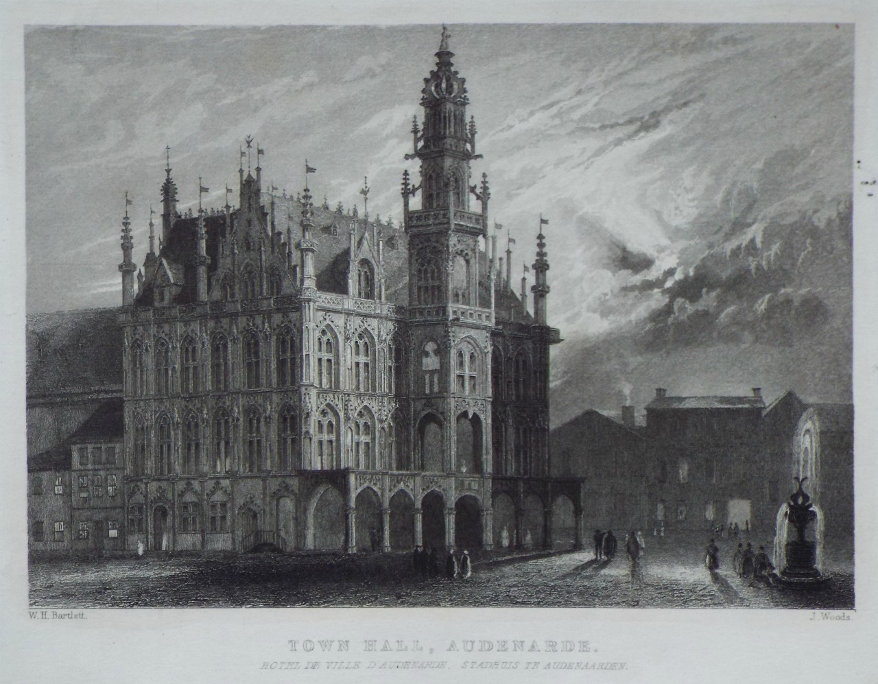 Print - Town Hall, Audenarde - Woods